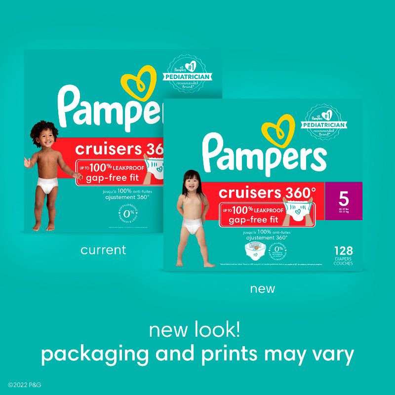 slide 2 of 13, Pampers Cruisers 360 Diapers Super Pack - Size 5 - 56ct, 56 ct