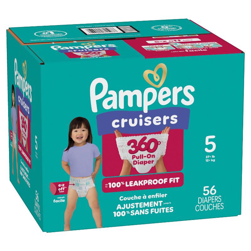 slide 13 of 15, Pampers Cruisers 360 Diapers Super Pack - Size 5 - 56ct, 5 x 56 ct