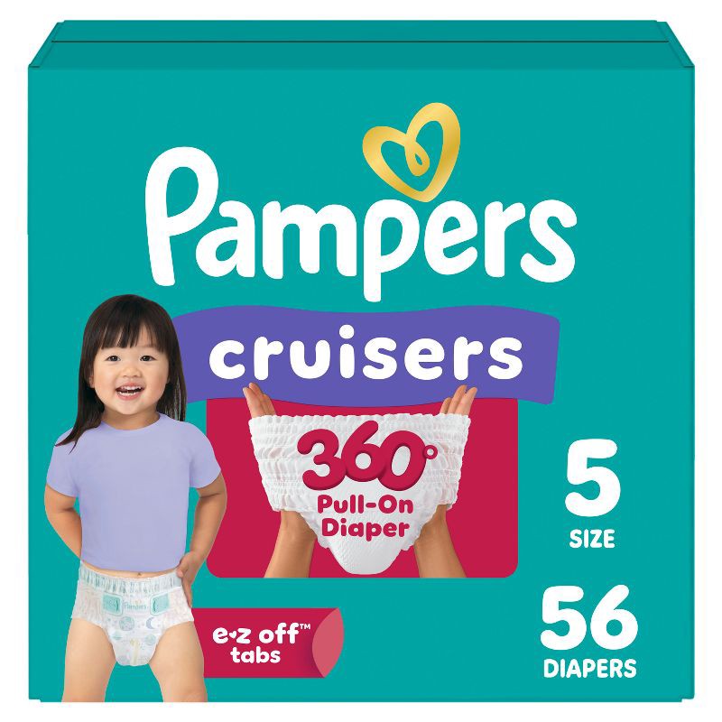 slide 1 of 15, Pampers Cruisers 360 Diapers Super Pack - Size 5 - 56ct, 5 x 56 ct