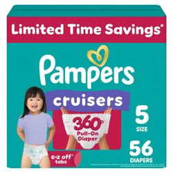 Pampers Cruisers 360 Diapers Super Pack - Size 5 - 56ct