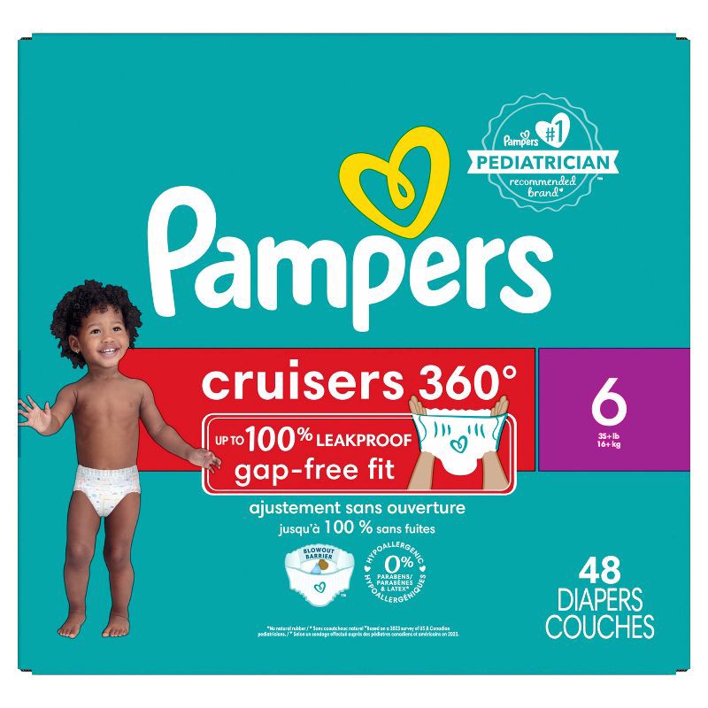 slide 2 of 12, Pampers Cruisers 360 Diapers - Size 6 - 48ct, 48 ct