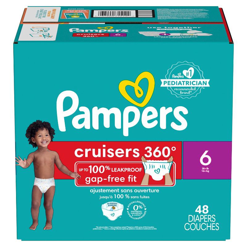 slide 12 of 12, Pampers Cruisers 360 Diapers - Size 6 - 48ct, 48 ct