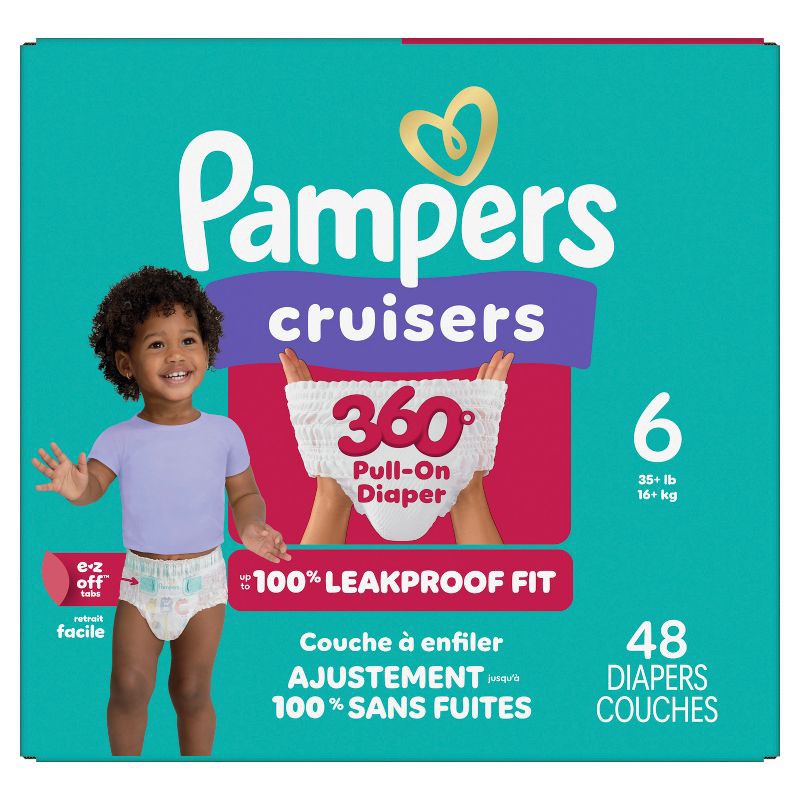 slide 11 of 14, Pampers Cruisers 360 Diapers - Size 6 - 48ct, 6 x 48 ct