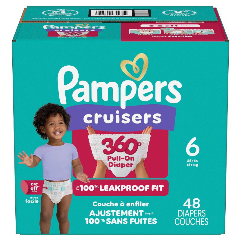 slide 14 of 14, Pampers Cruisers 360 Diapers - Size 6 - 48ct, 6 x 48 ct