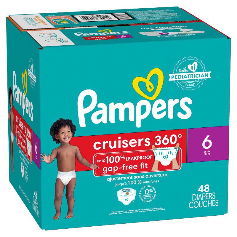 slide 10 of 12, Pampers Cruisers 360 Diapers - Size 6 - 48ct, 48 ct