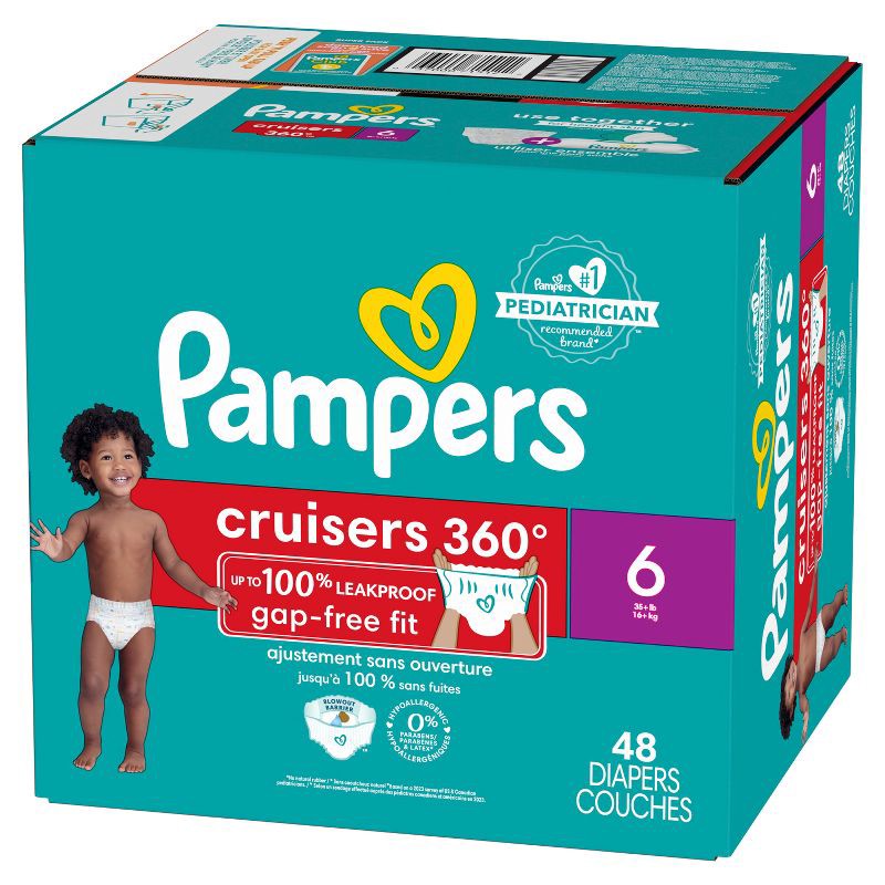 slide 11 of 12, Pampers Cruisers 360 Diapers - Size 6 - 48ct, 48 ct