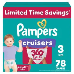 Pampers Cruisers 360 Diapers Super Pack - Size 3 - 78ct