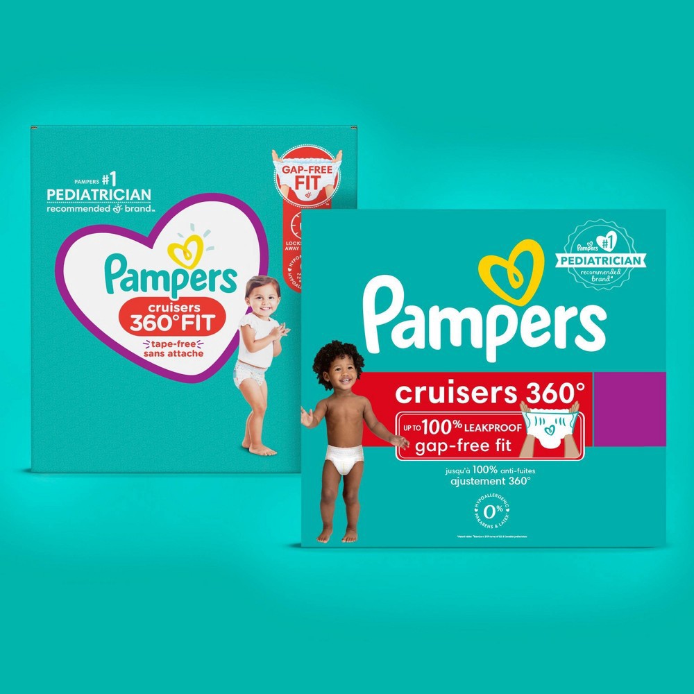 slide 19 of 23, Pampers Cruisers 360 Diapers - Size 5 - 100ct, 100 ct