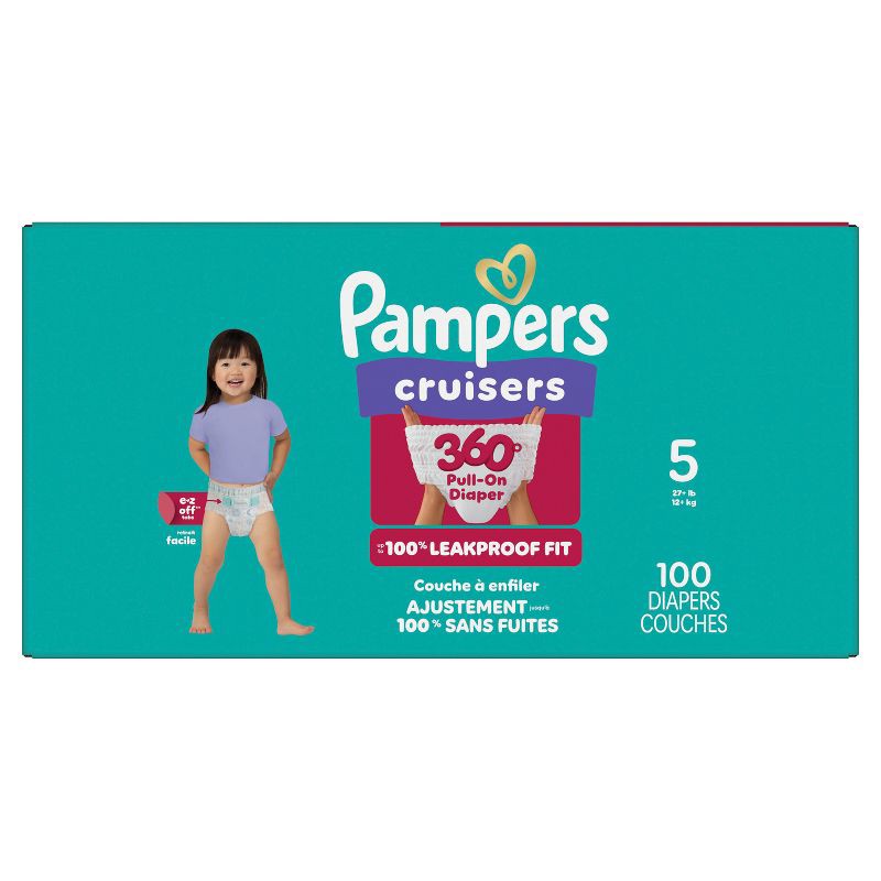 slide 12 of 15, Pampers Cruisers 360 Diapers - Size 5 - 100ct, 5 ct; 100 ct