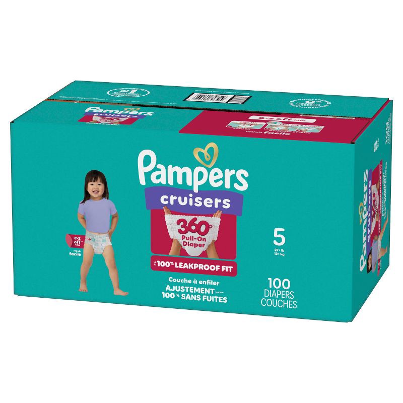 slide 14 of 15, Pampers Cruisers 360 Diapers - Size 5 - 100ct, 5 ct; 100 ct