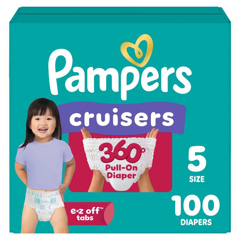 slide 1 of 15, Pampers Cruisers 360 Diapers - Size 5 - 100ct, 5 ct; 100 ct