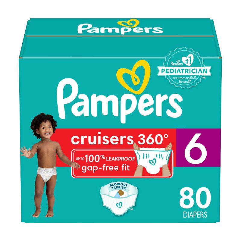 slide 1 of 9, Pampers Cruisers 360 Diapers - Size 6 - 80ct, 80 ct