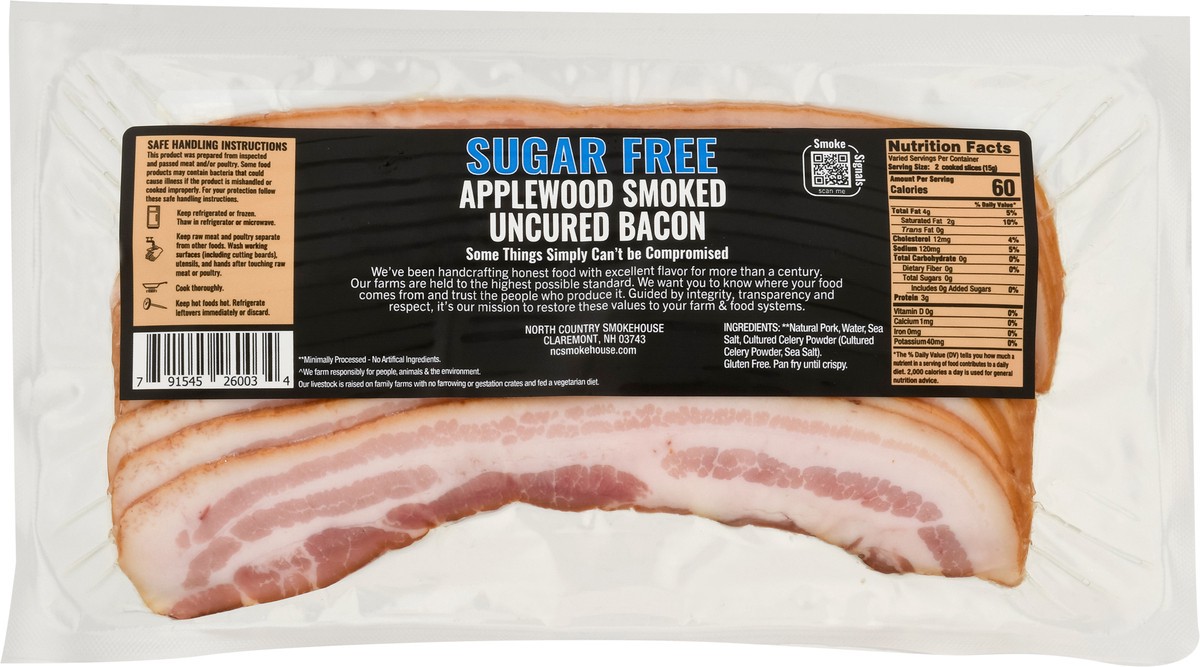 slide 8 of 9, North Country Smokehouse Sugar Free Applewood Smoked Uncured Bacon 12 oz, 12 oz