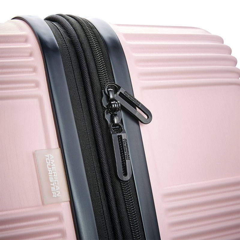 slide 6 of 8, American Tourister NXT Checkered Hardside Carry On Spinner Suitcase - Pink, 1 ct