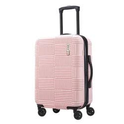 American Tourister NXT Checkered Hardside Carry On Spinner Suitcase - Pink: Luggage, ABS Shell