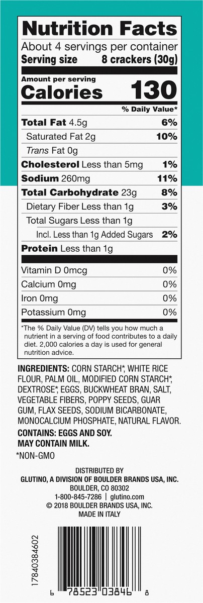 slide 3 of 13, Glutino Multi Grain Cracker, 4.4 oz