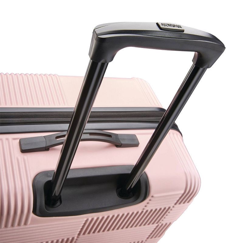 slide 4 of 8, American Tourister NXT Hardside Large Checked Spinner Suitcase - Pink, 1 ct