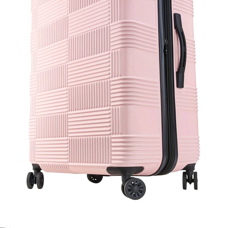 slide 5 of 8, American Tourister NXT Hardside Large Checked Spinner Suitcase - Pink, 1 ct