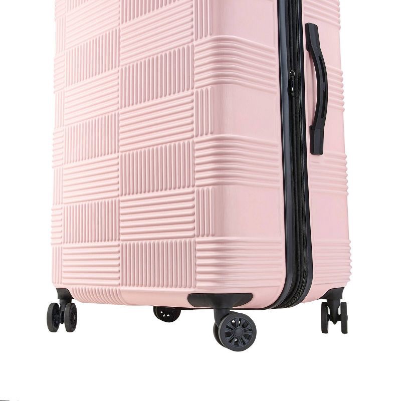 American Tourister NXT Hardside Large Checked Spinner Suitcase Pink 1 ct Shipt