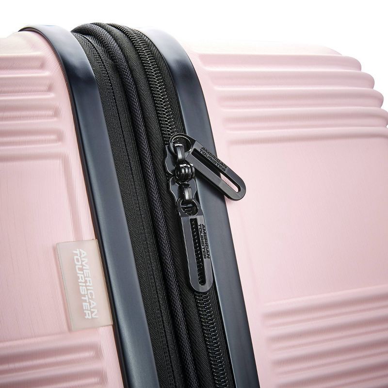 slide 6 of 8, American Tourister NXT Hardside Large Checked Spinner Suitcase - Pink, 1 ct