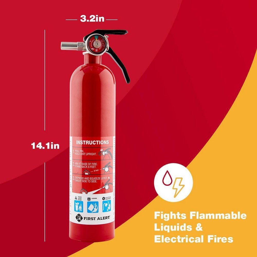 slide 4 of 7, First Alert GARAGE10 Garage BC Rechargable Fire Extinguisher, 1 ct