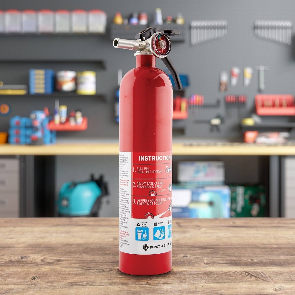 slide 5 of 7, First Alert GARAGE10 Garage BC Rechargable Fire Extinguisher, 1 ct