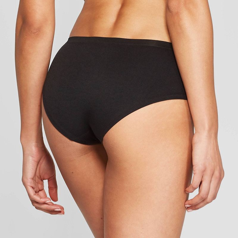 slide 2 of 2, Women's Seamless Pull-On Hipster Underwear - Auden™ Black L, 1 ct