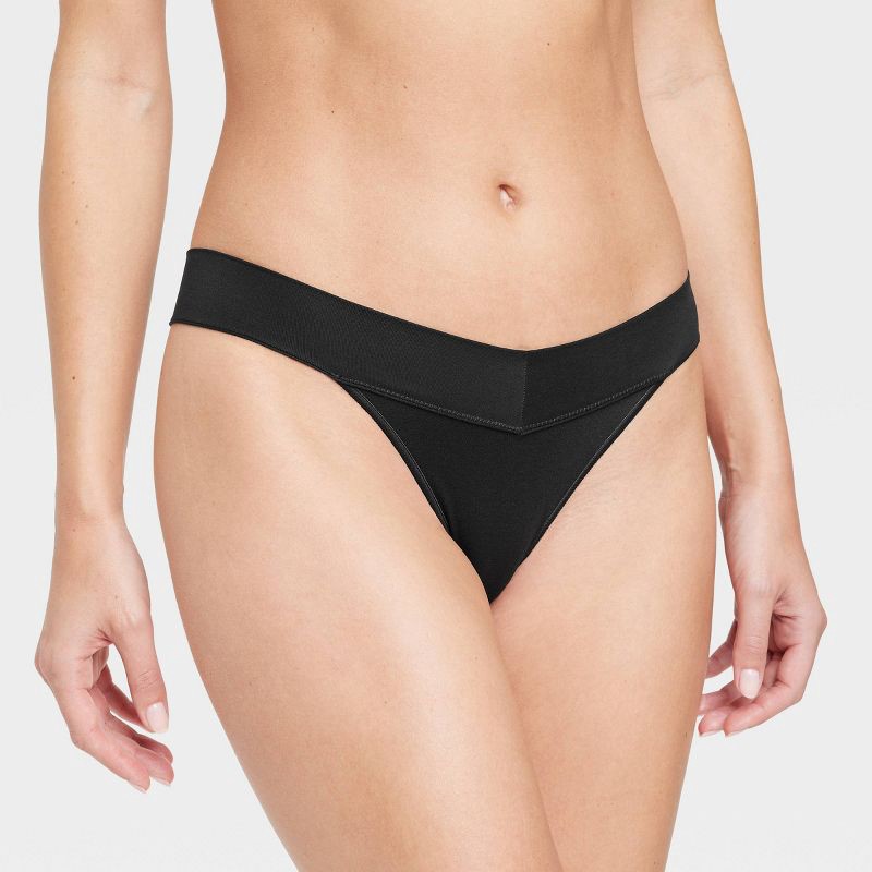 slide 5 of 7, Women's Seamless Thong - Auden™ Black L, 1 ct