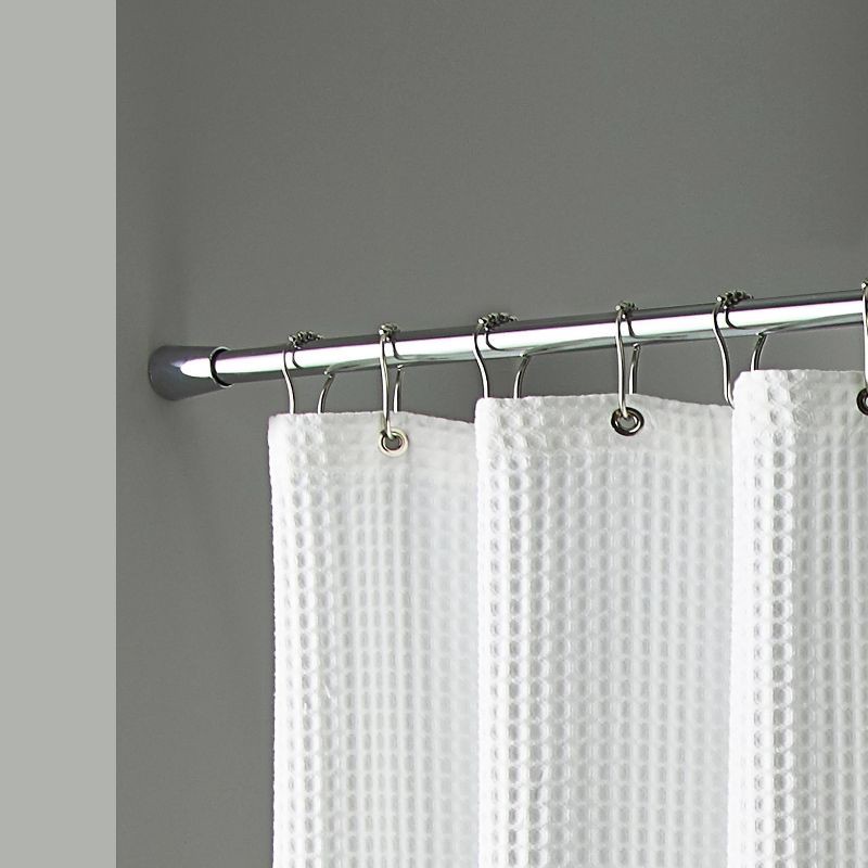 slide 5 of 6, 72" Rust Resistant Shower Curtain Rod Chrome - Threshold™: Adjustable Tension, Steel Construction, 1 ct