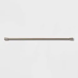 72" Rust Resistant Shower Curtain Rod Brushed Nickel - Threshold™: Adjustable Tension, Steel Construction
