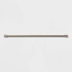 72" Rust Resistant Shower Curtain Rod Brushed Nickel - Threshold™: Adjustable Tension, Steel Construction