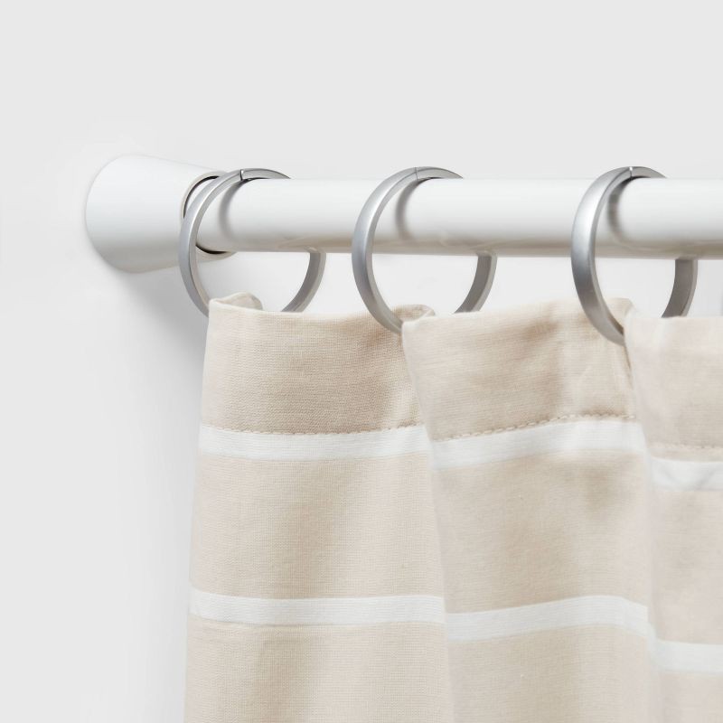 slide 3 of 6, 72" Rust Resistant Shower Curtain Rod White - Made By Design™, 1 ct