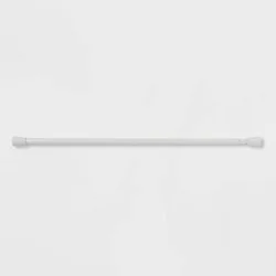 72" Rust Resistant Shower Curtain Rod White - Threshold™: Adjustable Tension, Steel Construction