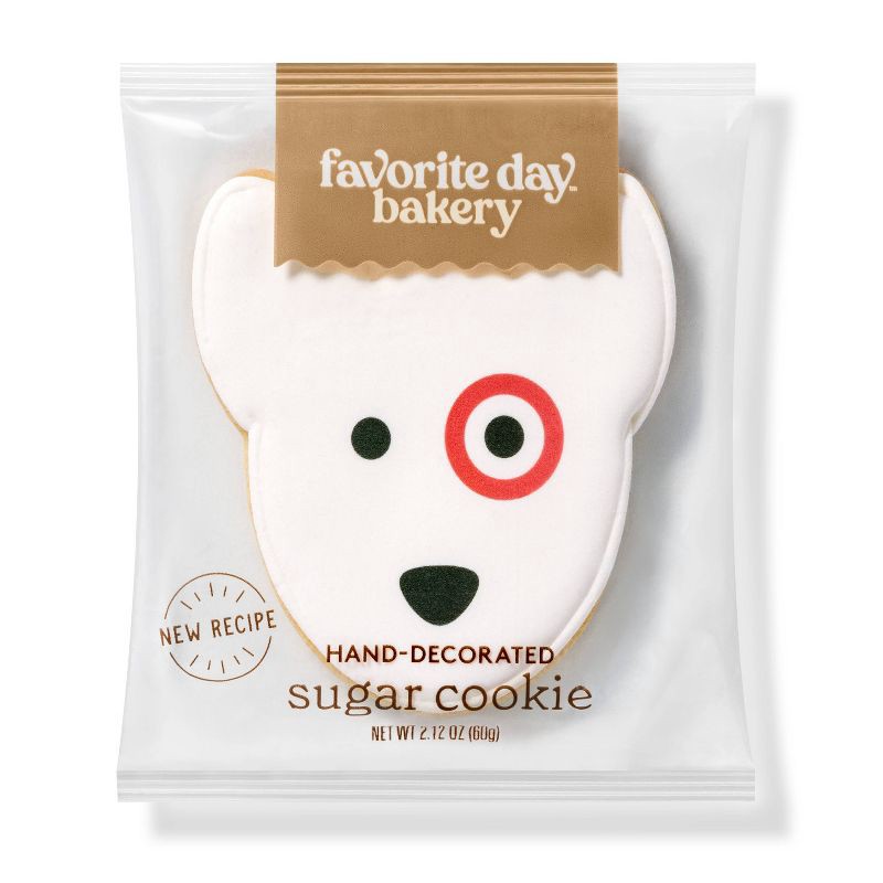 slide 1 of 3, Bullseye Dog Sugar Cookie - 1ct - Favorite Day™, 1 ct