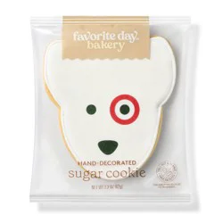 Bullseye Dog Sugar Cookie - 1ct - Favorite Day™