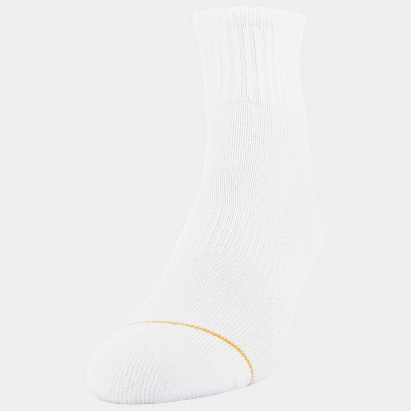 slide 3 of 4, Signature Gold by GOLDTOE Men's Modern Essential 6pk No Show Dress Socks - White 6-12.5, 6 ct