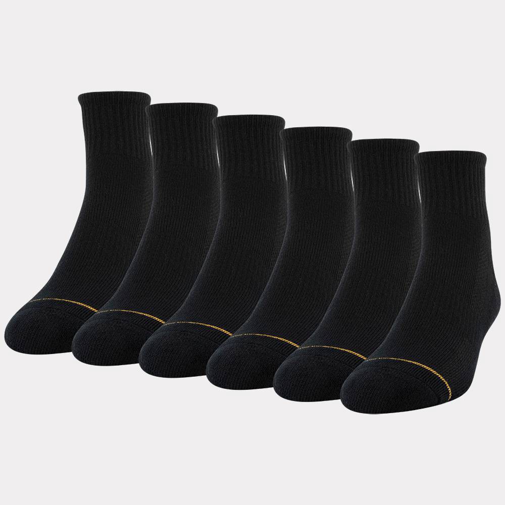 slide 2 of 2, Signature Gold by GOLDTOE Men's Repreve 6pk Socks - Black 6-12.5, 6 ct