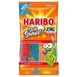 Haribo Z!NG Sour Streamers Chewy Candy - 7.2oz