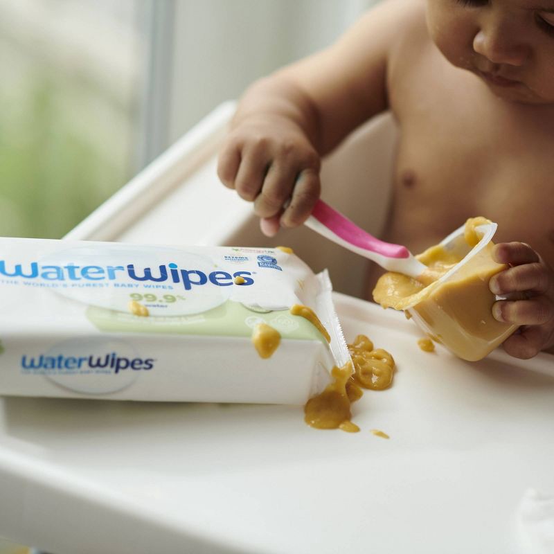 slide 7 of 9, WaterWipes Plastic-Free Textured Unscented 99.9% Water Based Baby Wipes - 240ct, 240 ct