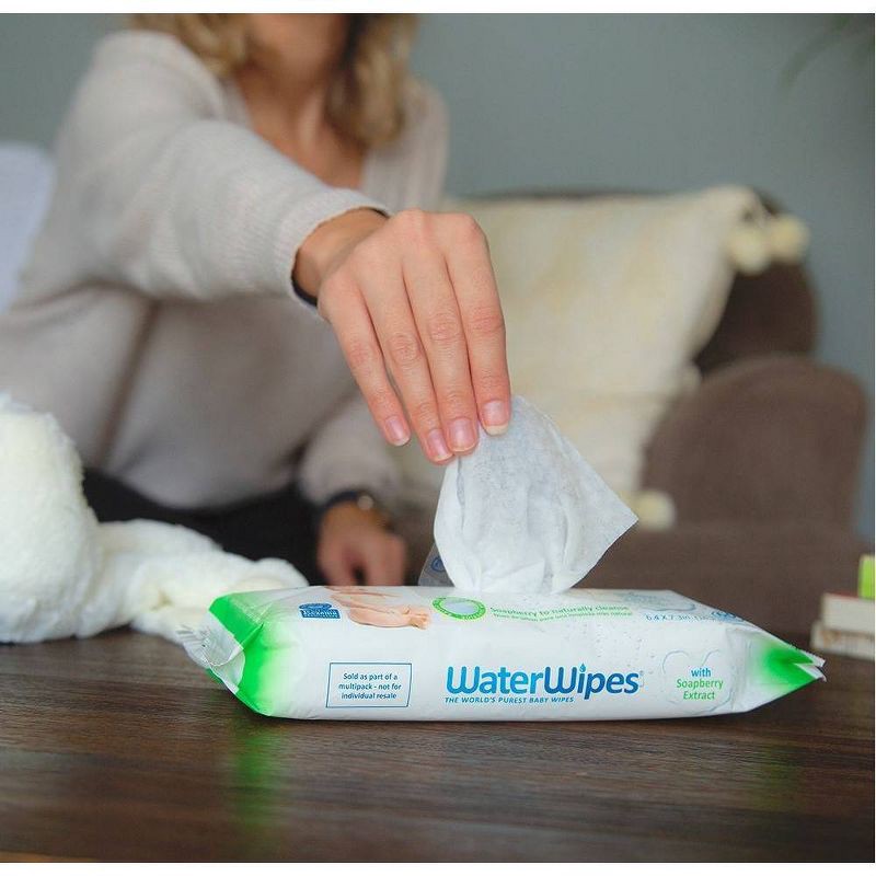 slide 9 of 9, WaterWipes Plastic-Free Textured Unscented 99.9% Water Based Baby Wipes - 240ct, 240 ct