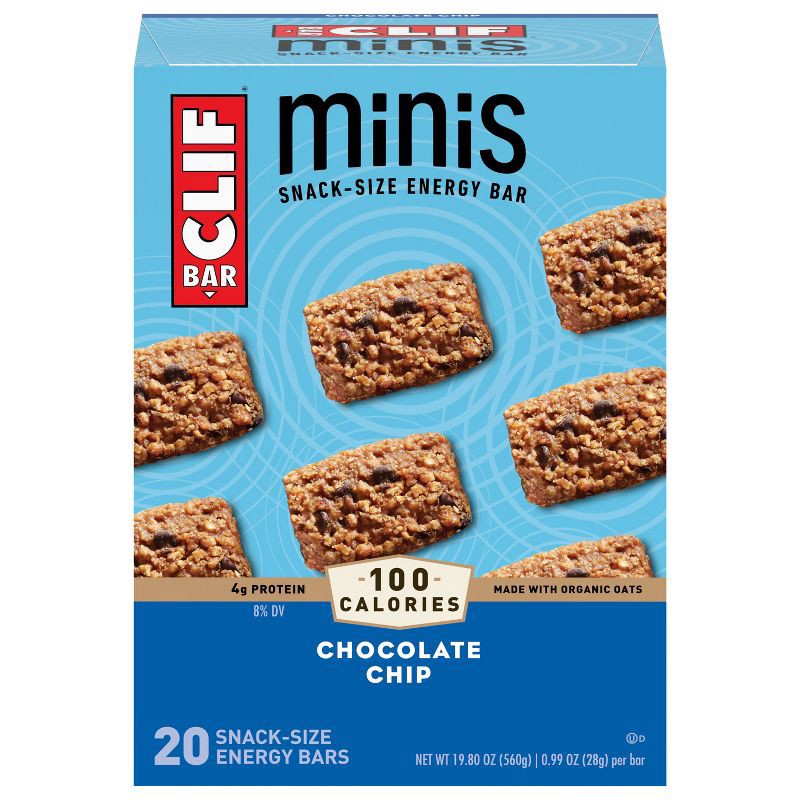 slide 2 of 4, CLIF Bar Chocolate Chip Energy Bar Minis - 20ct, 20 ct