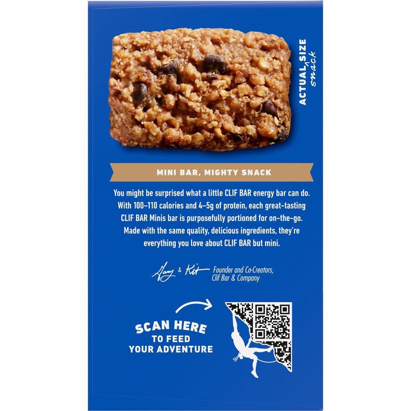 slide 12 of 12, CLIF Bar Mini Chocolate Chip Granola Protein Bar Made with Organic Oats - 19.8oz/20pk, 19.8 oz, 20 ct