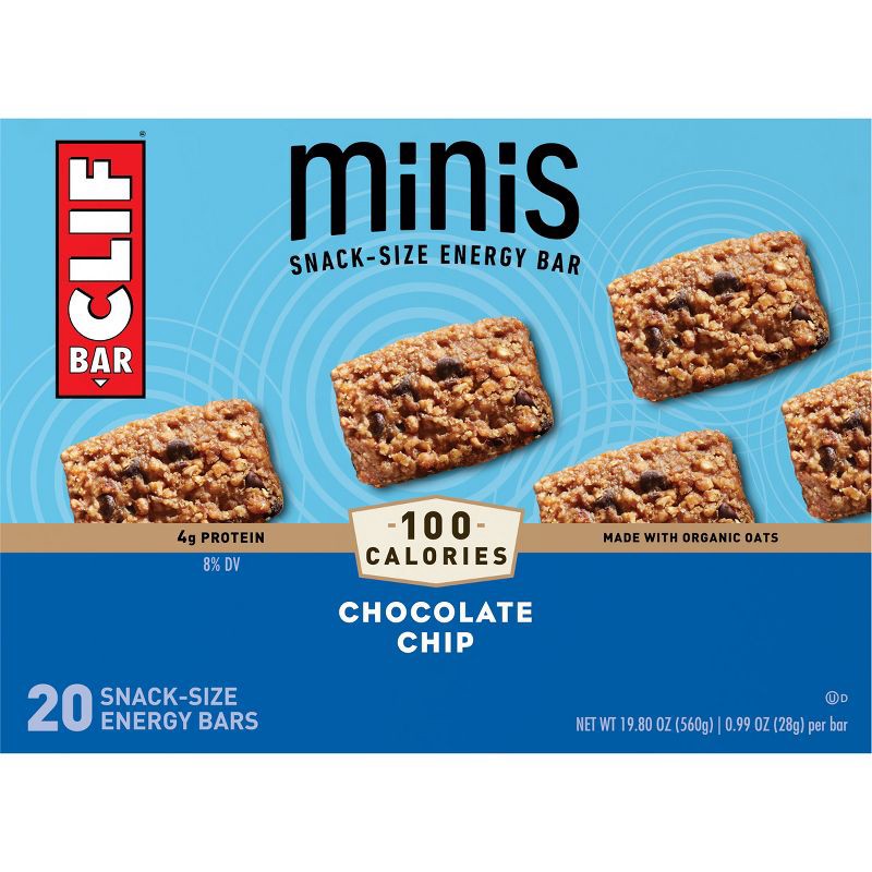 slide 5 of 6, CLIF Bar Chocolate Chip Energy Bar Minis - 20ct, 20 ct