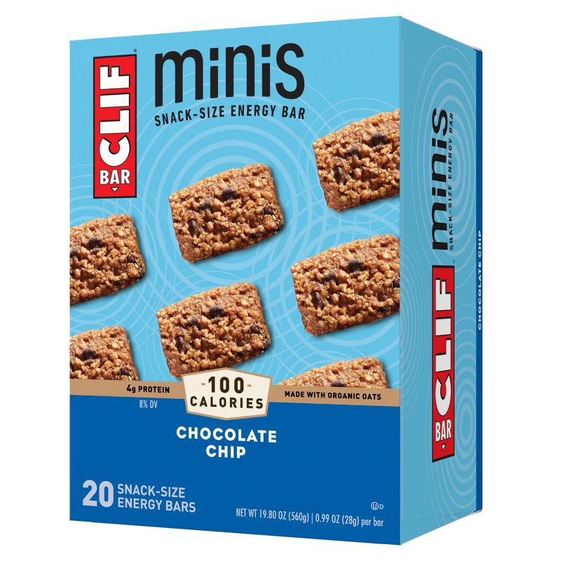 slide 1 of 4, CLIF Bar Chocolate Chip Energy Bar Minis - 20ct, 20 ct