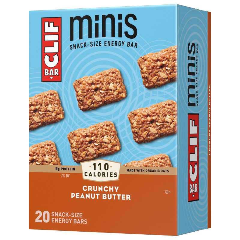 slide 1 of 13, CLIF Bar Crunchy Peanut Butter Energy Bar Minis - 20ct, 20 ct