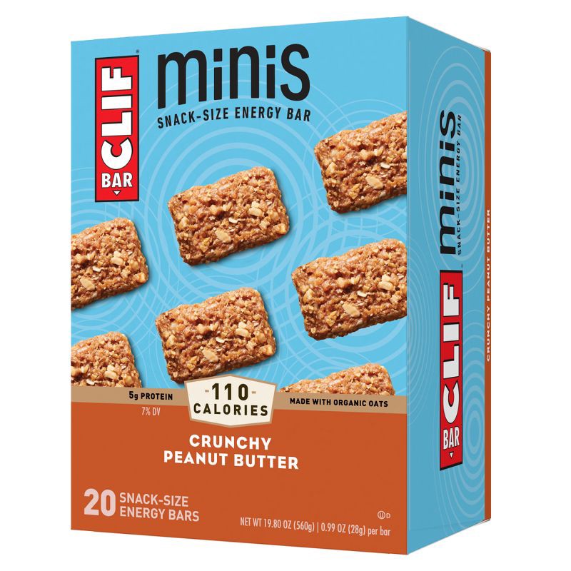 slide 1 of 4, CLIF Bar Crunchy Peanut Butter Energy Bar Minis - 20ct, 20 ct