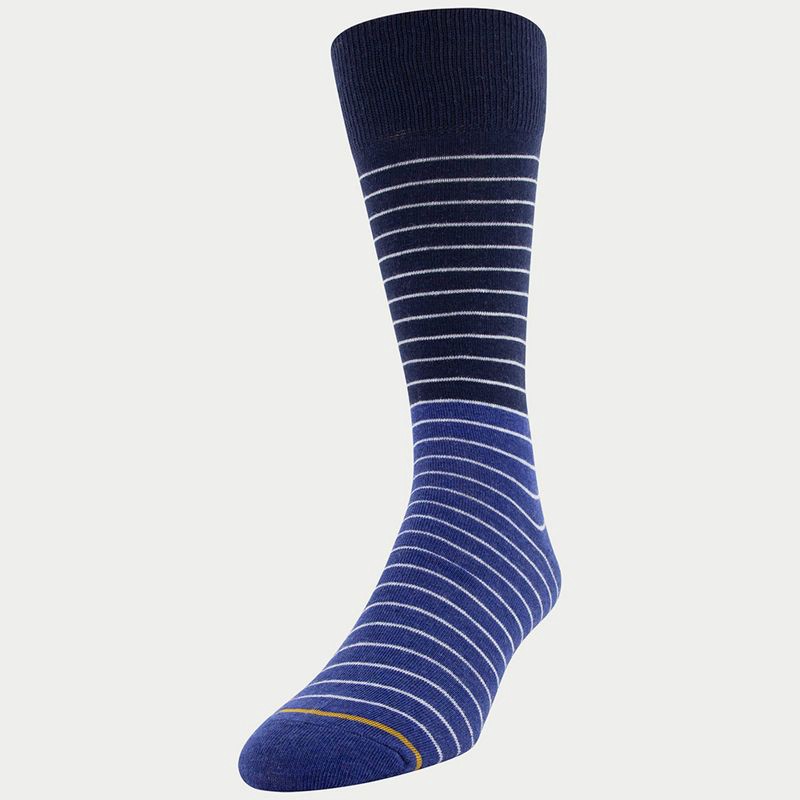 slide 3 of 3, GOLDTOE Signature Collection Signature Gold by GOLDTOE Men's Colorblock Crew Socks 5pk - Navy, 5 ct
