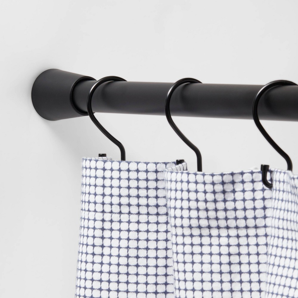 slide 3 of 5, 72" Rust Resistant Shower Curtain Rod Black - Made By Design, 1 ct