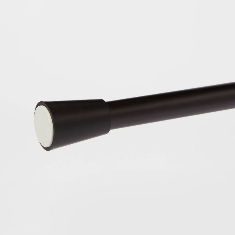 slide 4 of 6, 72" Rust Resistant Shower Curtain Rod Black - Threshold™: Adjustable, Steel Tension Rod for Bathroom, 1 ct