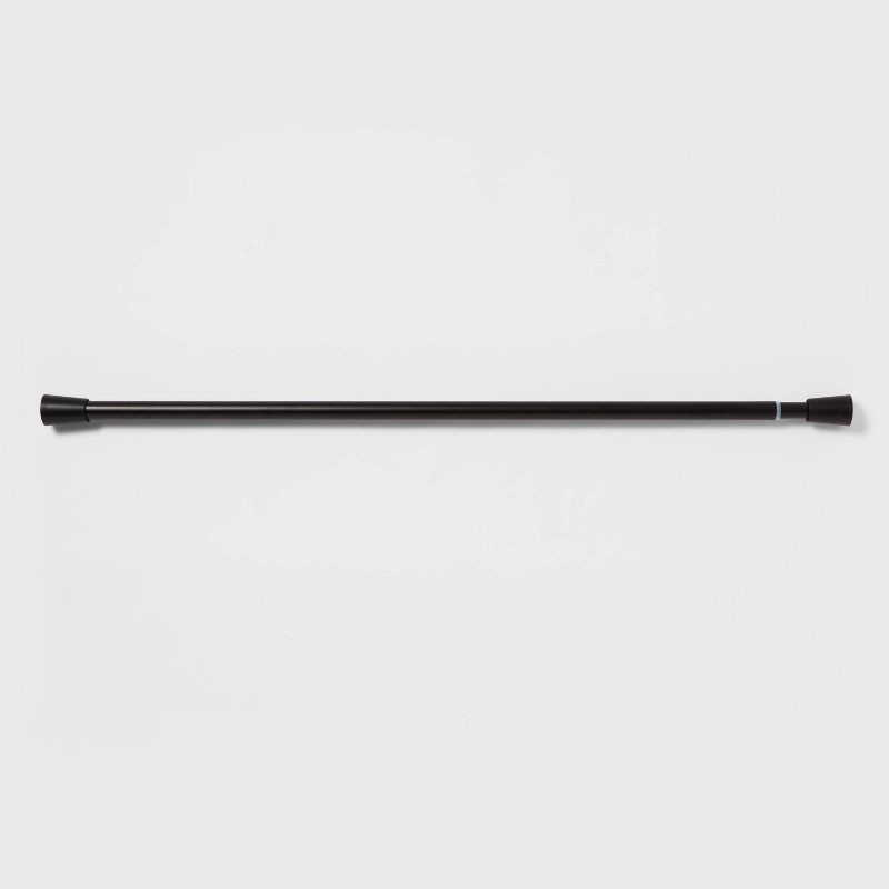 slide 1 of 6, 72" Rust Resistant Shower Curtain Rod Black - Made By Design™, 1 ct